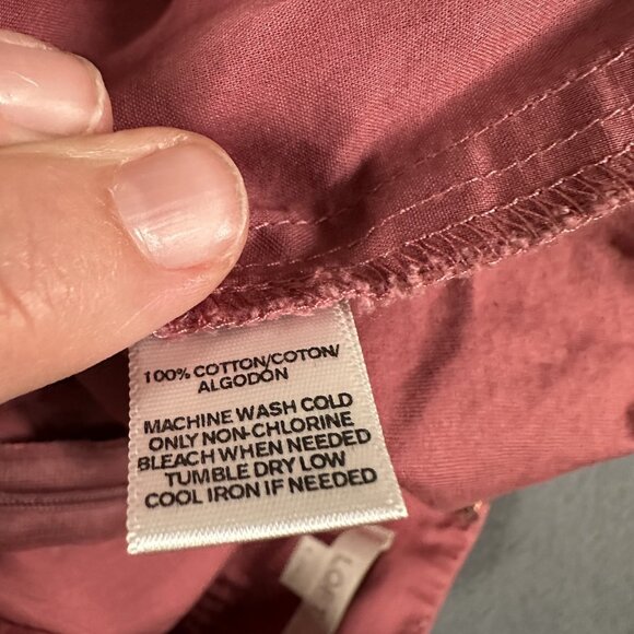 LOFT Skirt Womens 4 Mauve Pink A-Line Pockets Zip Casual Summer Lightweight - Picture 8 of 9